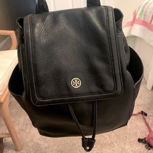 TORY BURCH black backpack.